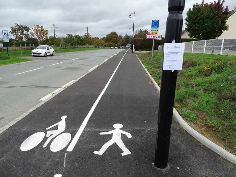 Lire la suite à propos de l’article Bande cyclable, route de Rennes