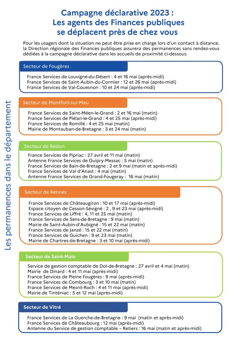 Lire la suite à propos de l’article Campagne déclarative 2023 : permanences des agents des Finances publiques