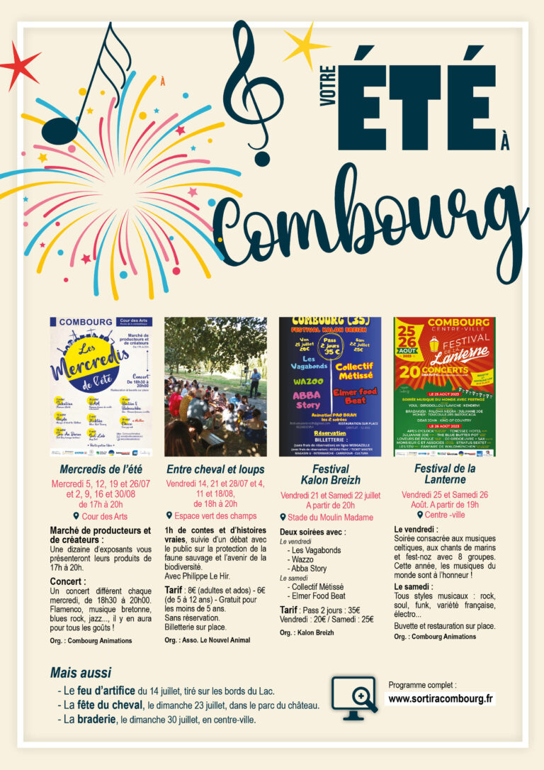 Lire la suite à propos de l’article Passez un bel été à Combourg
