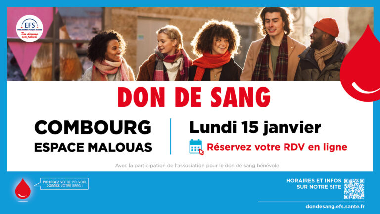 Lire la suite à propos de l’article Don du sang – Lundi 15 janvier