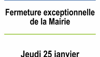 Fermeture exceptionnelle de la mairie