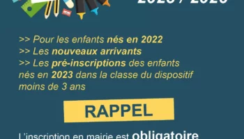 Inscriptions scolaires 2025/2026